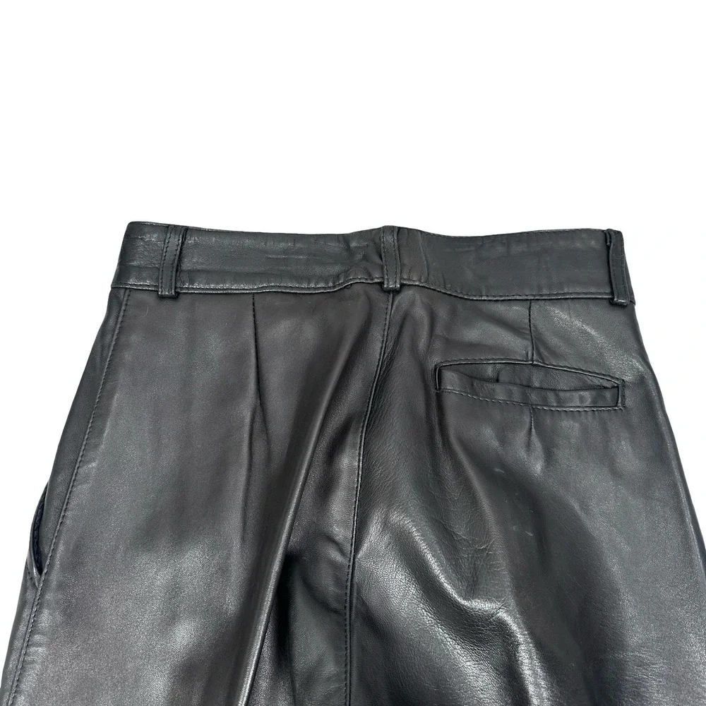 Empreinte Digitale Paris Black Leather Pants Made in‎ France High Waist Size 40